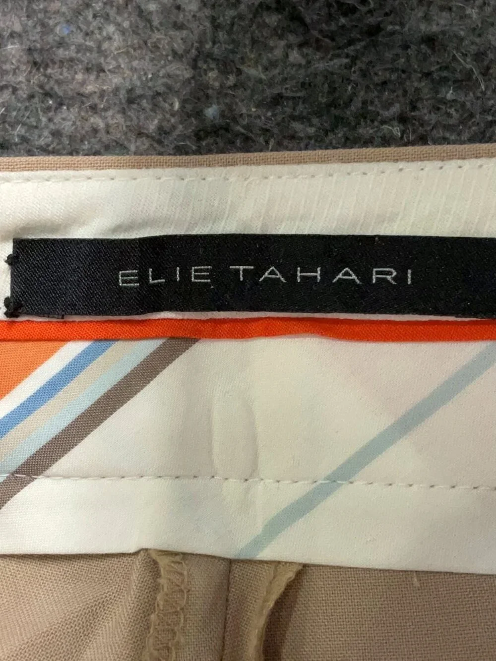 Elie Tahari Tan Wool Pants